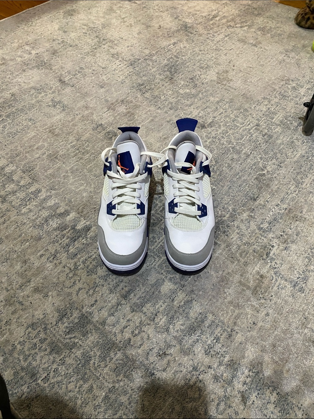 Jordan Kids White, Gray, and Navy Retro Sneakers